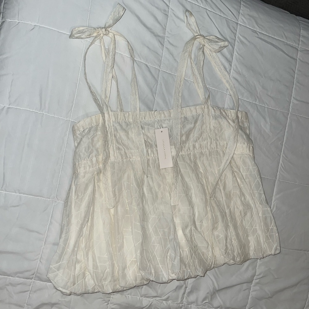Rebecca Taylor White Sleeveless Top